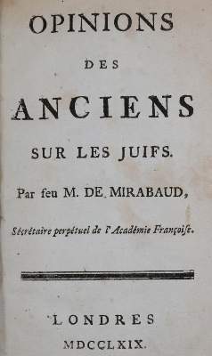 Bild Nr.1: 145-220 Mirabaud,J.-B.de.: (Alte Drucke, Handschriften und Theologie)
