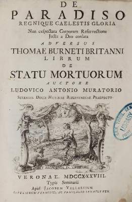 Bild Nr.1: 145-229 Muratori,L.A.: (Alte Drucke, Handschriften und Theologie)