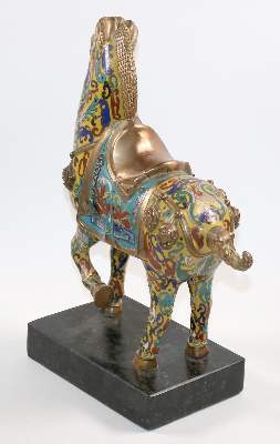 Bild Nr.3: 145-2398 Cloisonné-Pferd: (Asiatika)