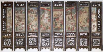 Bild Nr.2: 145-2425 Paravent, China.: (Asiatika)