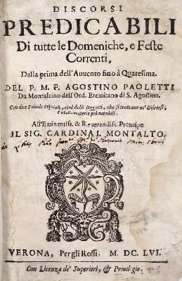 Bild Nr.1: 145-249 Paoletti,A.: (Alte Drucke, Handschriften und Theologie)