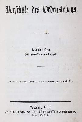 Bild Nr.1: 145-25 Ascetisches Handbuch für Ordensleute,: (Benediktiner)