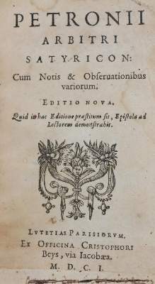 Bild Nr.1: 145-260 Petronius Arbiter.: (Old and rare books, manuscripts)