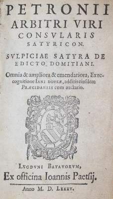 Bild Nr.1: 145-267 Petronius Arbiter,T.: (Alte Drucke, Handschriften und Theologie)