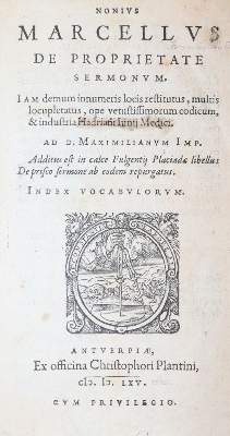 Bild Nr.1: 145-268 Nonius Marcellus.: (Petronius Arbiter)