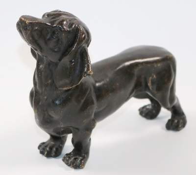 Bild Nr.1: 145-2686 Dackel Bronze.: (Skulpturen - Plastiken)