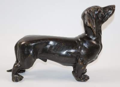 Bild Nr.2: 145-2686 Dackel Bronze.: (Skulpturen - Plastiken)