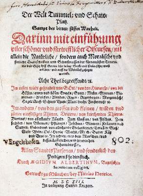 Bild Nr.1: 145-3 Albertinus,Aeg.: (Old and rare books, manuscripts)