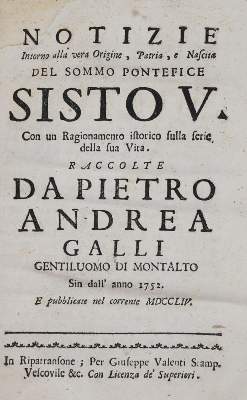 Bild Nr.1: 145-311 Galli,P.A.: (Sixtus V., Papst)
