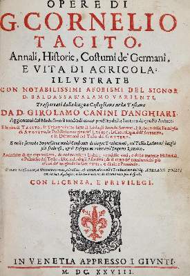 Bild Nr.1: 145-326 Tacitus,C.: (Old and rare books, manuscripts)