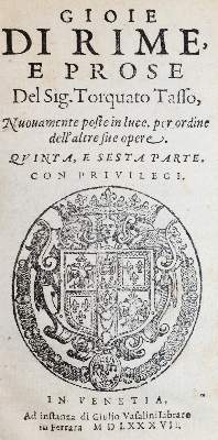 Bild Nr.1: 145-330 Tasso,T.: (Alte Drucke, Handschriften und Theologie)
