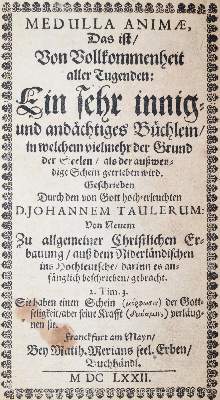 Bild Nr.1: 145-332 Tauler,J.: (Old and rare books, manuscripts)