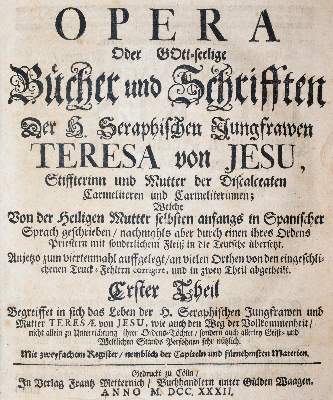 Bild Nr.1: 145-333 Teresa de Avila.: (Old and rare books, manuscripts)