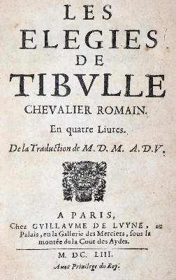 Bild Nr.1: 145-336 Tibullus,M.V.: (Old and rare books, manuscripts)