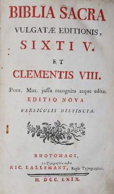 Bild Nr.1: 145-35 Biblia latina.: (Bibeln)