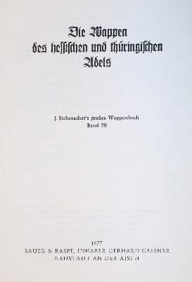 Bild Nr.1: 145-363 Siebmacher,J.: (Genealogie und Heraldik)