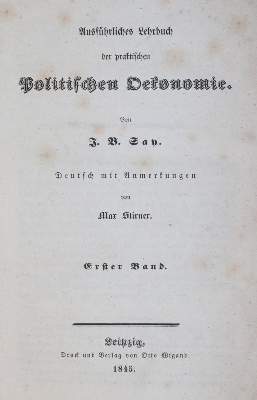 Bild Nr.1: 145-378 Say,J.B.: (Wirtschaft)