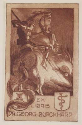 Bild Nr.1: 145-3952 Georg, Heiliger.: (Künstlergraphik, Exlibris)