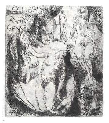 Bild Nr.11: 145-3954 Konvolut: (Künstlergraphik, Exlibris)