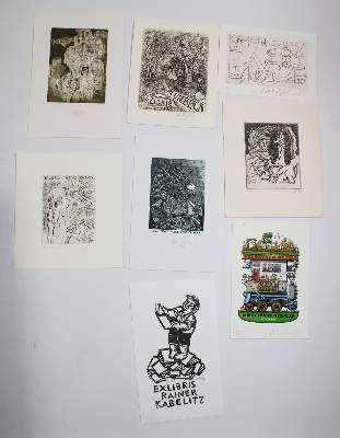 Bild Nr.62: 145-3954 Konvolut: (Künstlergraphik, Exlibris)