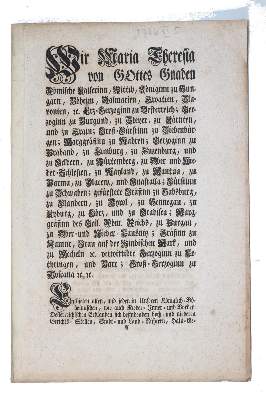 Bild Nr.1: 145-404 Maria Theresia, Erzherzogin von Österreich.: (Grenzwissenschaften und Okkultismus)