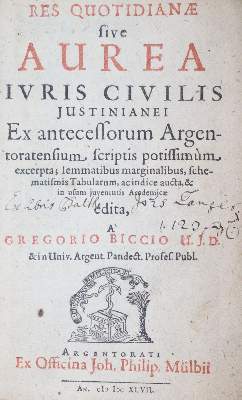 Bild Nr.1: 145-415 Biccius,G.: (Juridica und Kriminologie)