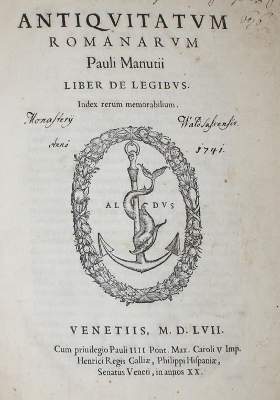 Bild Nr.1: 145-5 Manutius,P.: (Aldus)