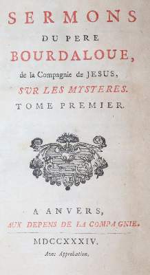 Bild Nr.1: 145-51 Bourdaloue,(L.).: (Old and rare books, manuscripts)