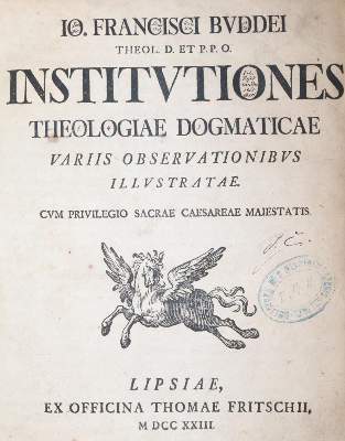 Bild Nr.1: 145-54 Buddeus,J.F.: (Alte Drucke, Handschriften und Theologie)