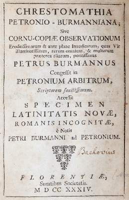 Bild Nr.1: 145-55 Burmann,P.: (Old and rare books, manuscripts)