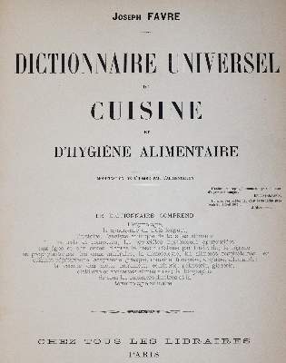 Bild Nr.1: 145-572 Favre,J.: (Küche und Haushalt, Kochbücher, Lexika)