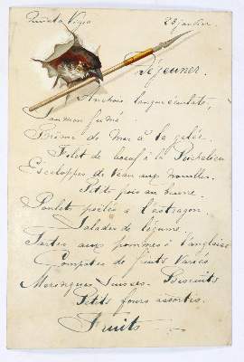 Bild Nr.3: 145-591 Quinta Vigia.: (Küche und Haushalt, Speisekarten)