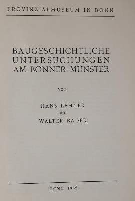 Bild Nr.1: 145-624 Lehner,H. u. W.Bader.: (Architektur)