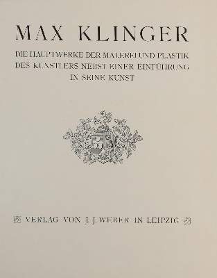 Bild Nr.3: 145-655 Klinger, Max: (Kunstwissenschaft)