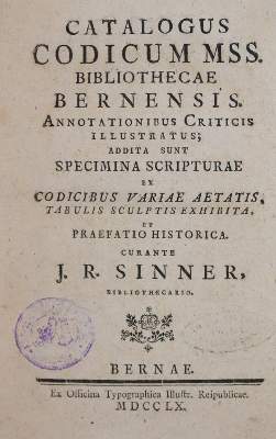 Bild Nr.1: 145-684 Sinner,J.R.: (Bibliothek, Schweiz)