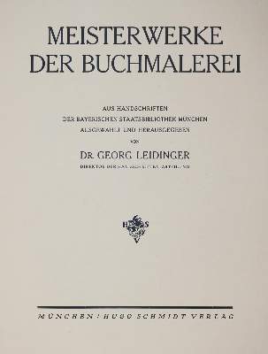 Bild Nr.2: 145-691 Leidinger,G.: (Buchmalerei)