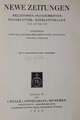 Bild Nr.1: 145-703 Sammlung: (Einblattdrucke u. Flugschriften)