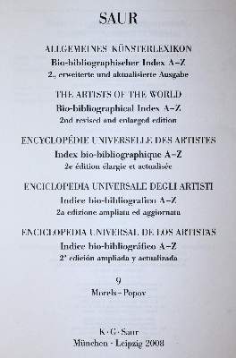 Bild Nr.1: 145-776 Saur,K.G.: (Bibliography)
