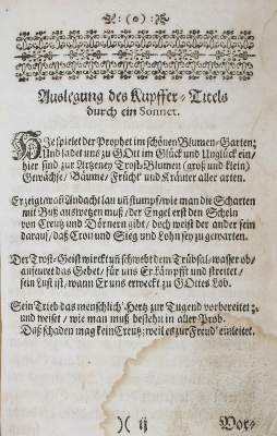 Bild Nr.7: 145-88 (Hohberg,W.H.v.).: (Emblemata)