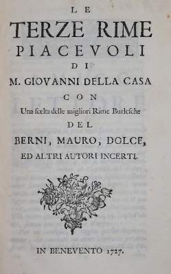 Bild Nr.1: 145-971 Della Casa,G.: (Literatur und illustrierte Bücher bis 19.Jahrhundert)