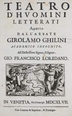 Bild Nr.1: 145-98 Ghilini,G.: (Alte Drucke, Handschriften und Theologie)