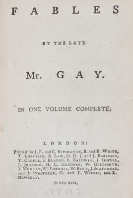 Bild Nr.1: 145-985 Gay,(J.).: (Fabeln)